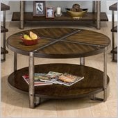 Jofran Malden Round Cocktail Table in Brown