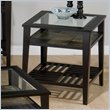 ADD TO YOUR SET: Jofran Sherman End Table with Tempered Glass in Stone