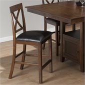 Jofran 439 Series X Back Faux Leather Counter Height Stool (Set of 2)