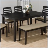 Jofran 596 Series Rectangular Dining Table in Bonn Black Finish