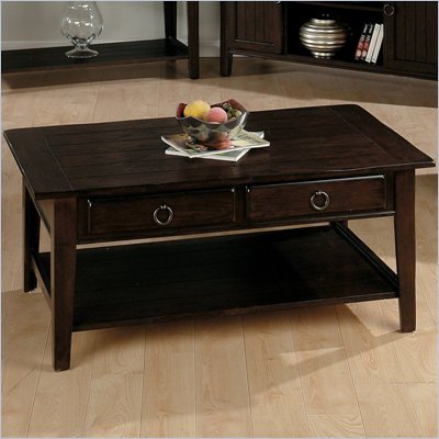 Jofran 081 Series Rectangular Wood Cocktail Table in Heirloom Oak