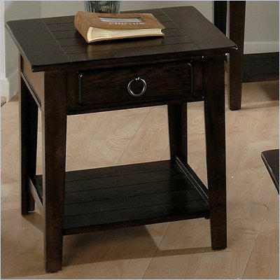 Jofran 081 Series Wood End Table in Heirloom Oak