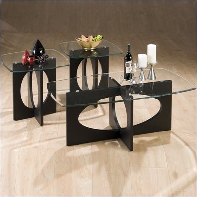 Storage Coffee Table Sets on Jofran 3 Piece Glass Coffee Table And End Table Set   115g 115b