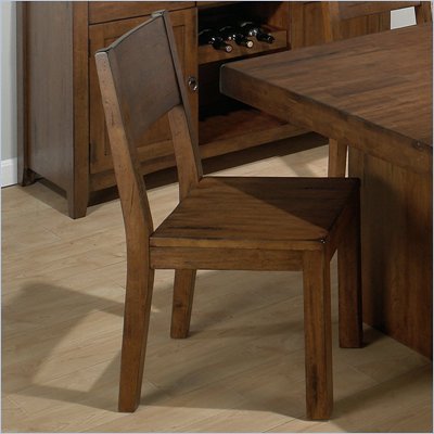 Jofran Cranmore Wood Side Chair in Braeburn Rough Hewn Cherry Finish (Set of 2)