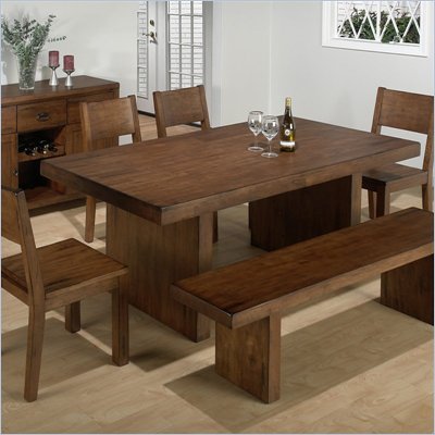 Jofran 5 Piece Dining Set in Braeburn Rough Hewn Cherry