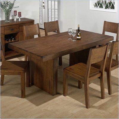 Jofran 7 Piece Dining Set in Braeburn Rough Hewn Cherry
