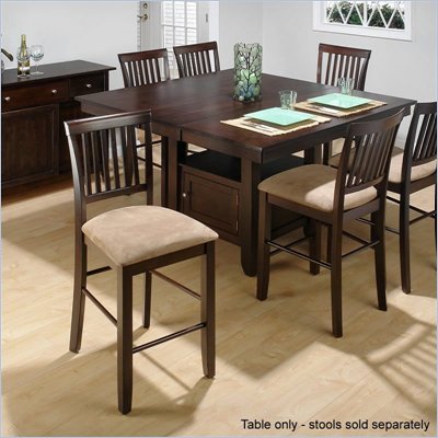 Jofran Counter Height Dining Table with Butterfly Leaf in Baker's Cherry