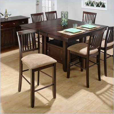 Jofran 5 Piece Counter Height Dining set in Baker's Cherry
