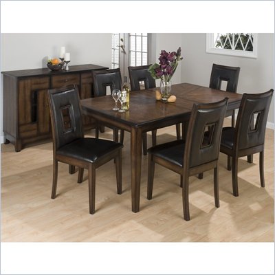 Jofran 431 Series 5 Piece Rectangular Formal Dining Table Set in Oak