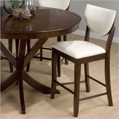 Jofran 433 Series Shield Back Faux Leather Counter Stool (Set of 2)