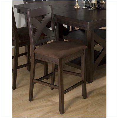 Jofran 453 Series Counter Height Dining Chair in Espresso (Set of 2)