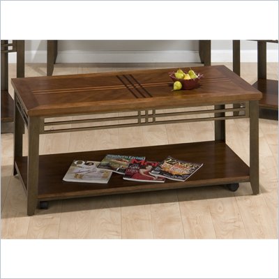 Jofran 536 Series Rectangle Cocktail Table in Barrington Cherry Finish