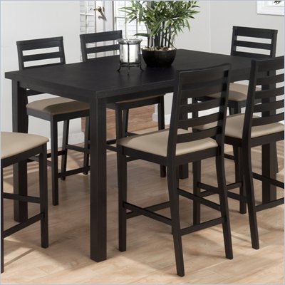 Jofran 596 Series Counter Height Dining Table in Bonn Black Finish