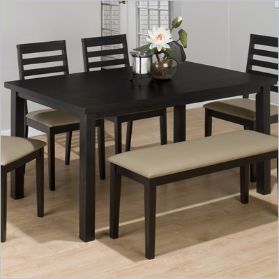 Jofran 596 Series Rectangular Dining Table in Bonn Black Finish