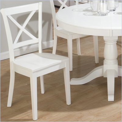 Jofran 662 Series Contoured X Back Wood Dining Side Chair (Set of 2)