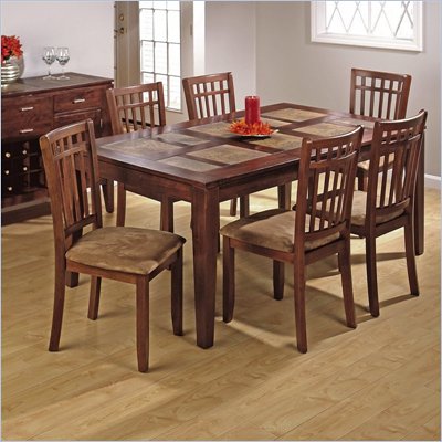 Jofran 5 Piece Contemporary Dining Set in Amaretto