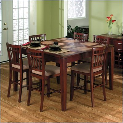 Dining  on Jofran 7 Piece Counter Height Dining Set In Amaretto   710 Bs580xx 7pc