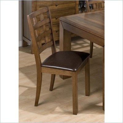 Jofran 737 Series Giga Faux Leather Side Chair in Walnut (Set of 2)
