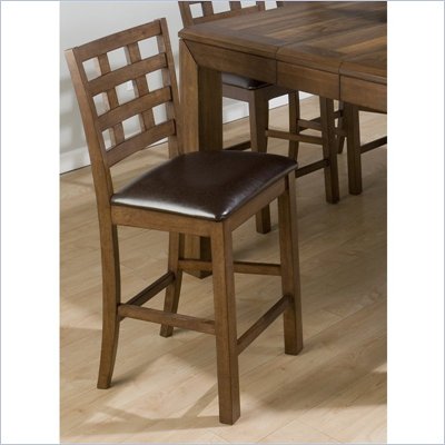 Jofran 737 Series Giga Counter Height Stool in Walnut (Set of 2)