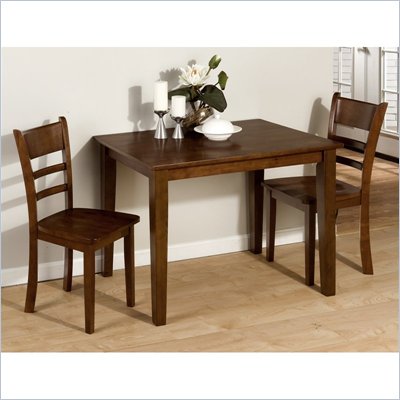 Jofran 850C Series 3 Piece Casual Dining Table Set in Bailey Brown
