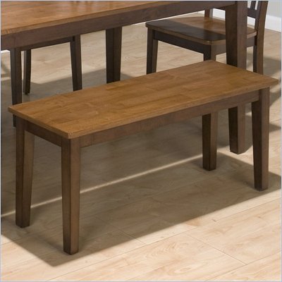 Jofran Backless Bench in Kura Espresso and Canyon Gold