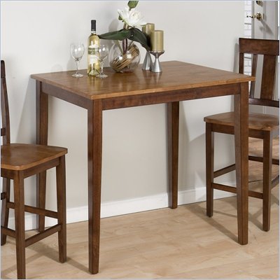 Jofran Counter Height Fixed Top Table in Kura Espresso & Canyon Gold