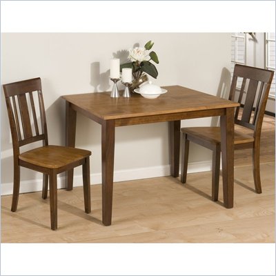Jofran 875 Series 3 Piece Casual Dining Table Set in Espresso and Gold