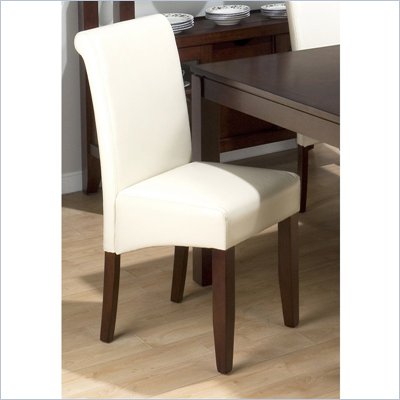 Jofran 888 Series Ivory Bonded Leather Parson Chair (Set of 2)