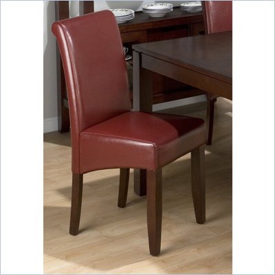 Jofran 888 Series Red Bonded Leather Parson Chair (Set of 2)