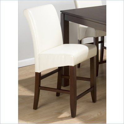 Jofran 888 Series Ivory Leather Counter Height Stool (Set of 2)