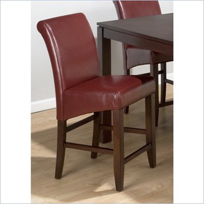 Jofran 888 Series Red Leather Counter Height Stool (Set of 2)