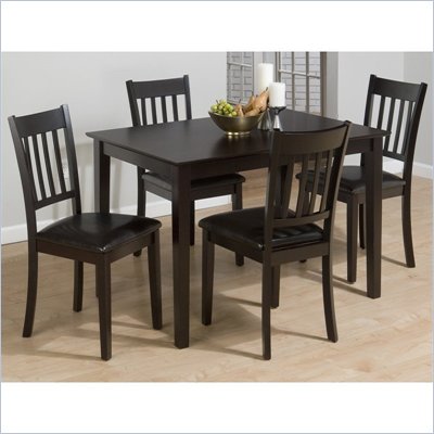 Jofran 891 Series 5 Piece Casual Dining Table Set in Merlot Finish