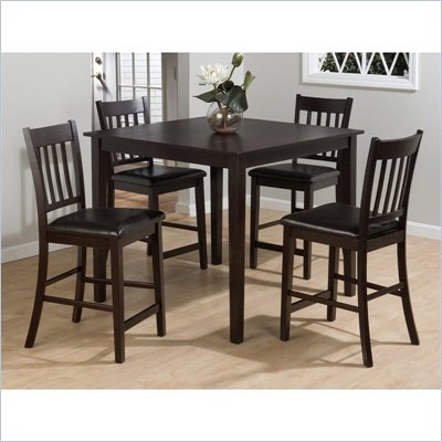 Jofran 892 Series 5 Piece Counter Height Dining Table Set in Merlot