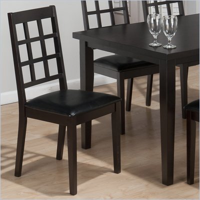 Jofran 936 Series Gridback Faux Leather Dining Side Chair (Set of 2)
