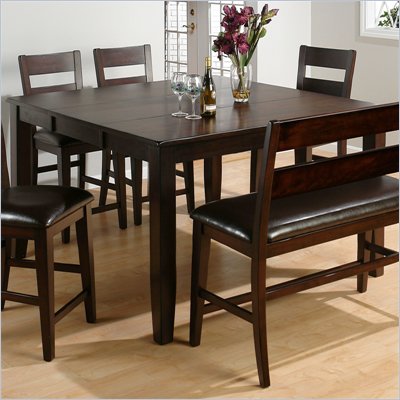 Jofran 972 Series Counter Height Dining Table in Dark Rustic Prairie