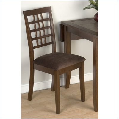 Jofran 976 Series Fabric Dining Side Chair in Caleb Brown (Set of 2)