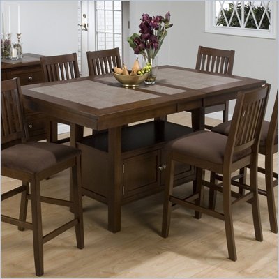 Jofran 976 Series Rectangular Counter Height Dining Table in Brown