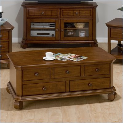 Jofran Killarny Rectangle Coffee Table in Cherry