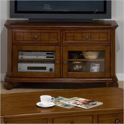 Jofran Killarny TV Stand with Tempered Glass in Cherry