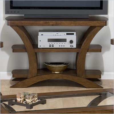 Jofran Kirstin Sofa Table/TV Stand with Wood Top in Cherry