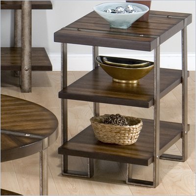 Jofran Malden Chairside Table in Brown