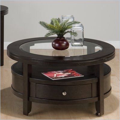 Jofran Marlon Round Cocktail Table in Wenge