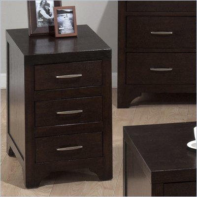 Jofran Vienna Chairside Table in Espresso