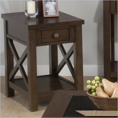 Jofran Xavier Chairside Table in Birch