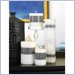 Zodax Modern Chic Unscented Formal Candles White With Black Greek Key Pattern