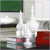 Zodax Modern Chic White Wood Large Pagodas