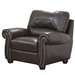 Abbyson Living Berneen Leather Arm Chair in Brown