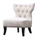 Abbyson Living Napalee Armless Microfiber Tufted Suede Chair in Cream