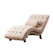 Abbyson Living Bera Fabric Upholstered Chaise Lounge in Sandstone