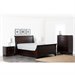 Abbyson Living Capriva 4 Piece King Bedroom Set in Brown